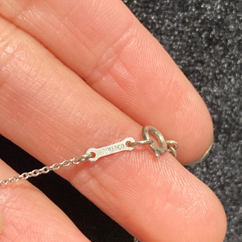 Tiffany & Co. Necklace Elsa Peretti Double Loop Pendant Necklace Silver … - Picture 6 of 8